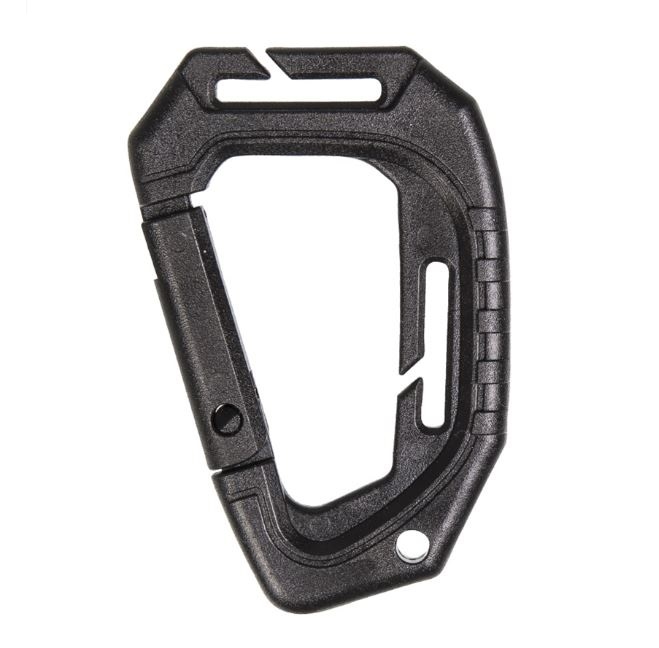 BLACK TACTICAL CARABINER MOLLE (2 PCS./BLISTER)