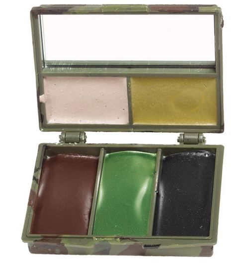 CAMO FACE PAINT 5 COLOURS WITH MIRROR