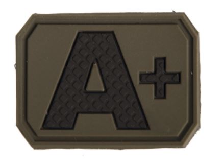 OD 3D BLOOD TYPE PATCH A POSITIVE		