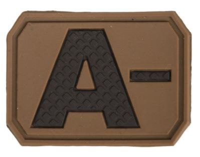 DARK COYOTE 3D BLOOD TYPE PATCH A NEGATIVE