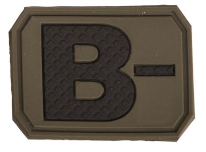 OD 3D BLOOD TYPE PATCH B NEGATIVE	