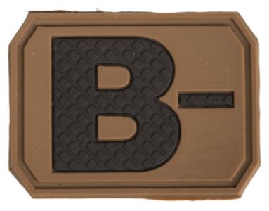 DARK COYOTE 3D BLOOD TYPE PATCH B NEGATIVE