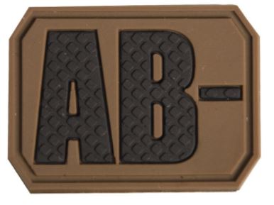 DARK COYOTE 3D BLOOD TYPE PATCH AB NEGATIVE	