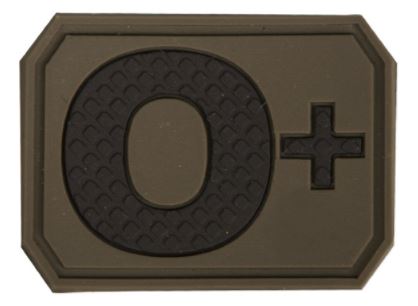 OD 3D BLOOD TYPE PATCH 0 POSITIVE	