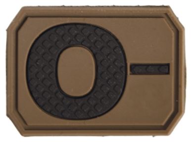 DARK COYOTE 3D BLOOD TYPE PATCH 0 NEGATIVE