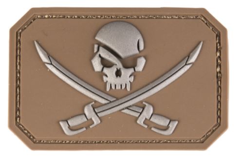 COYOTE PVC SKULL W.SWORDS 3D PATCH		