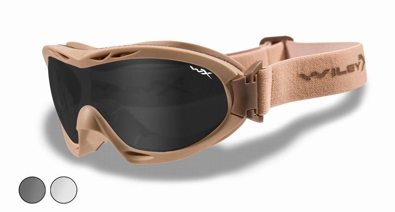 NERVE Smoke, Clear, Tan Frame