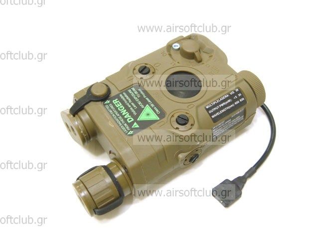 PEQ-15 Battery Box with Green Laser (tan)