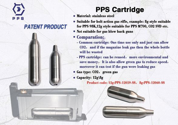 Empty Gas cartridge 12g - Refillable