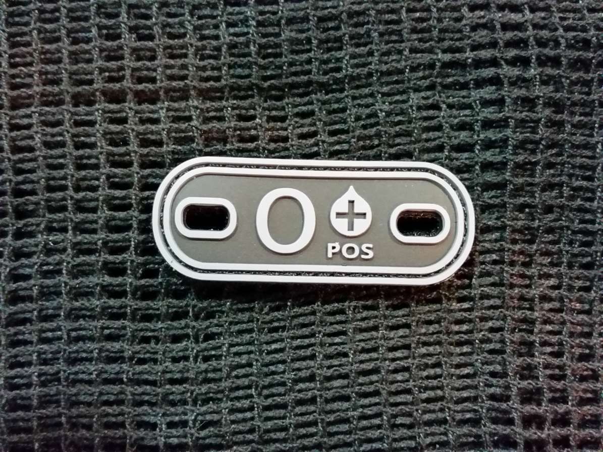 PVC-Blood Type-0 Pos - Low Visibility