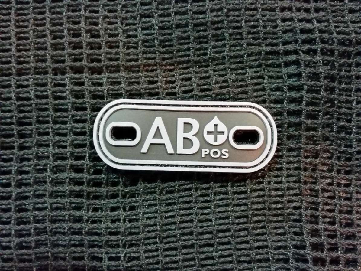 PVC-Blood Type-AB Pos - Low Visibility