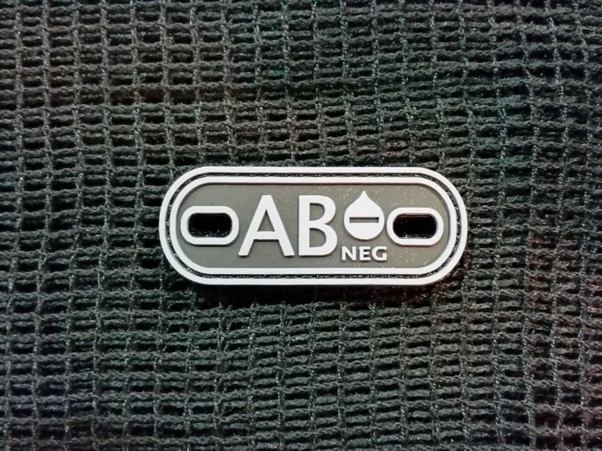 PVC-Blood Type-AB Neg - Low Visibility