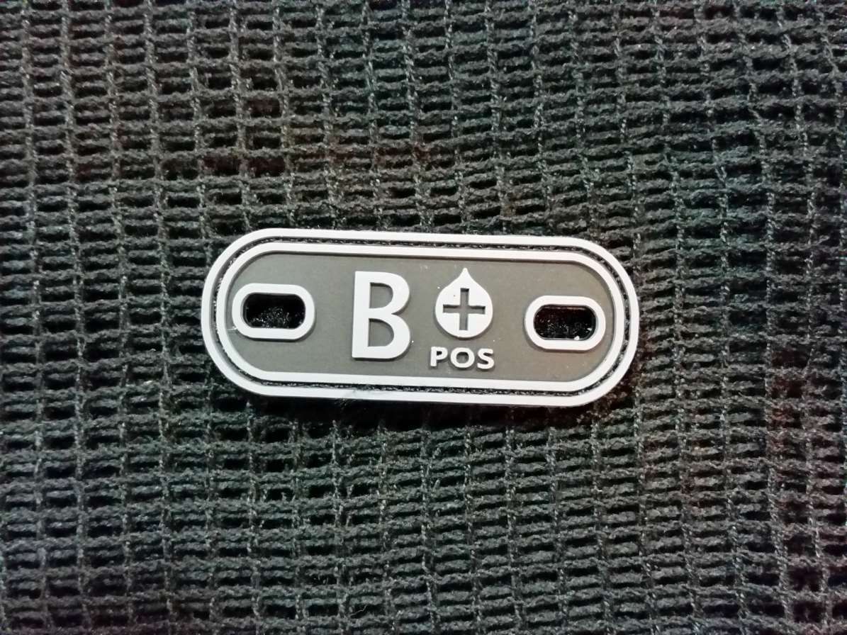 PVC-Blood Type-B Pos - Low Visibility