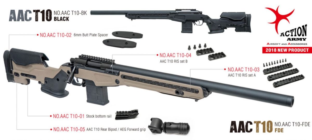 AAC T10 Bolt Action Sniper Rifle  FDE - Image 2