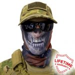 FACE SHIELD-REBEL SKULL