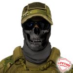 FACE SHIELD-TACTICAL / GREY SKULL