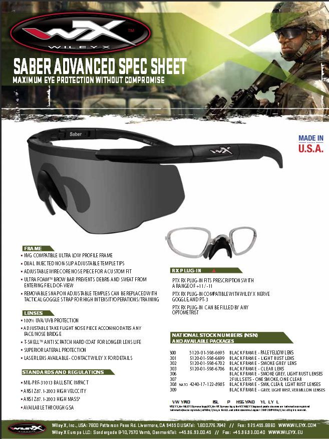 SABER AD Yellow/Matte Black Frame w/Bag