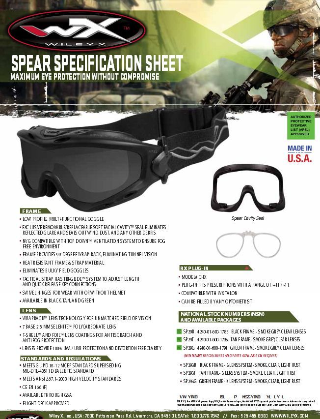 SPEAR Smoke/Clear Matte Black Frame