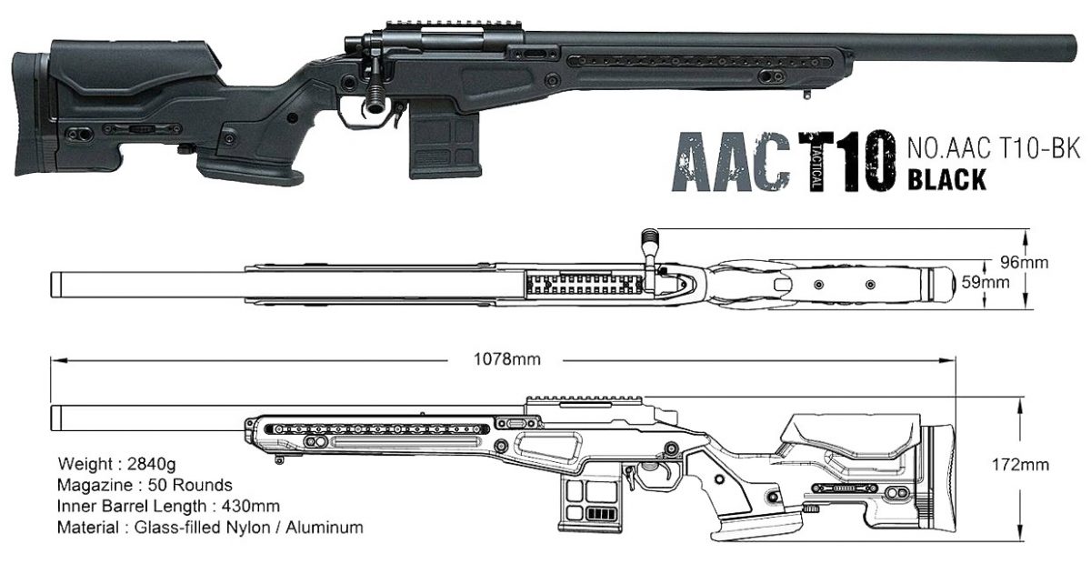AAC T10 Bolt Action Sniper Rifle  FDE - Image 4