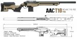 AAC T10 Bolt Action Sniper Rifle  FDE - Image 3