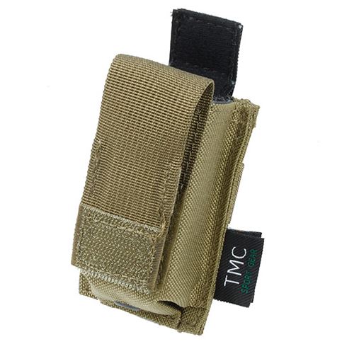 TMC Cordura MOLLE Single Pistol Mag Pouch (Tan )