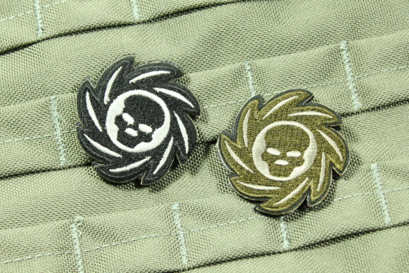 TMC Wheel Skull Velcro Patch BK