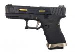 WE Force G19 GBB BK  (Black Slide and Gold Barrel)