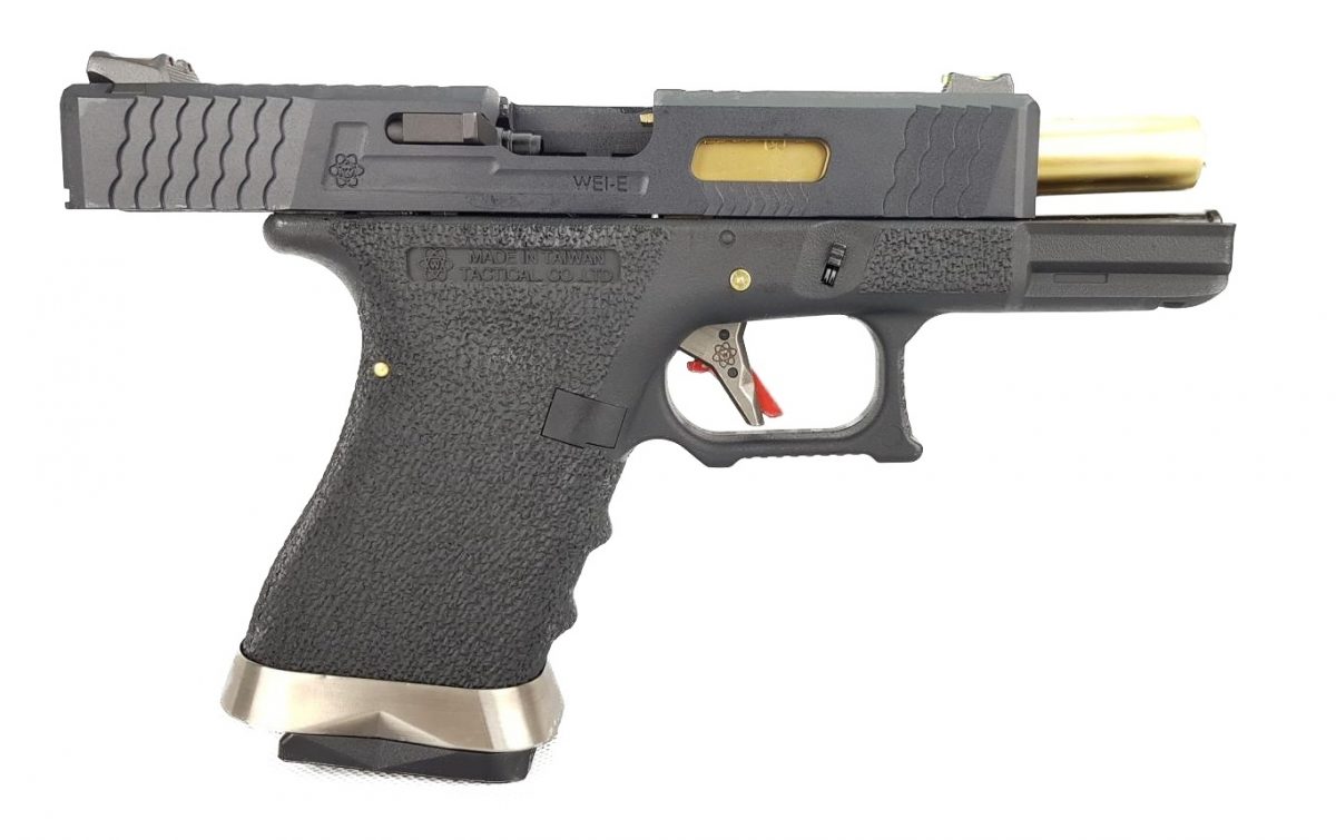 WE Force G19 GBB BK  (Black Slide and Gold Barrel) - Image 4