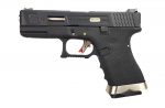 WE Force G19 GBB BK (Black Slide and Silver Barrel )