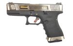 WE Force G19 GBB BK (Silver Slide and Gold Barrel)