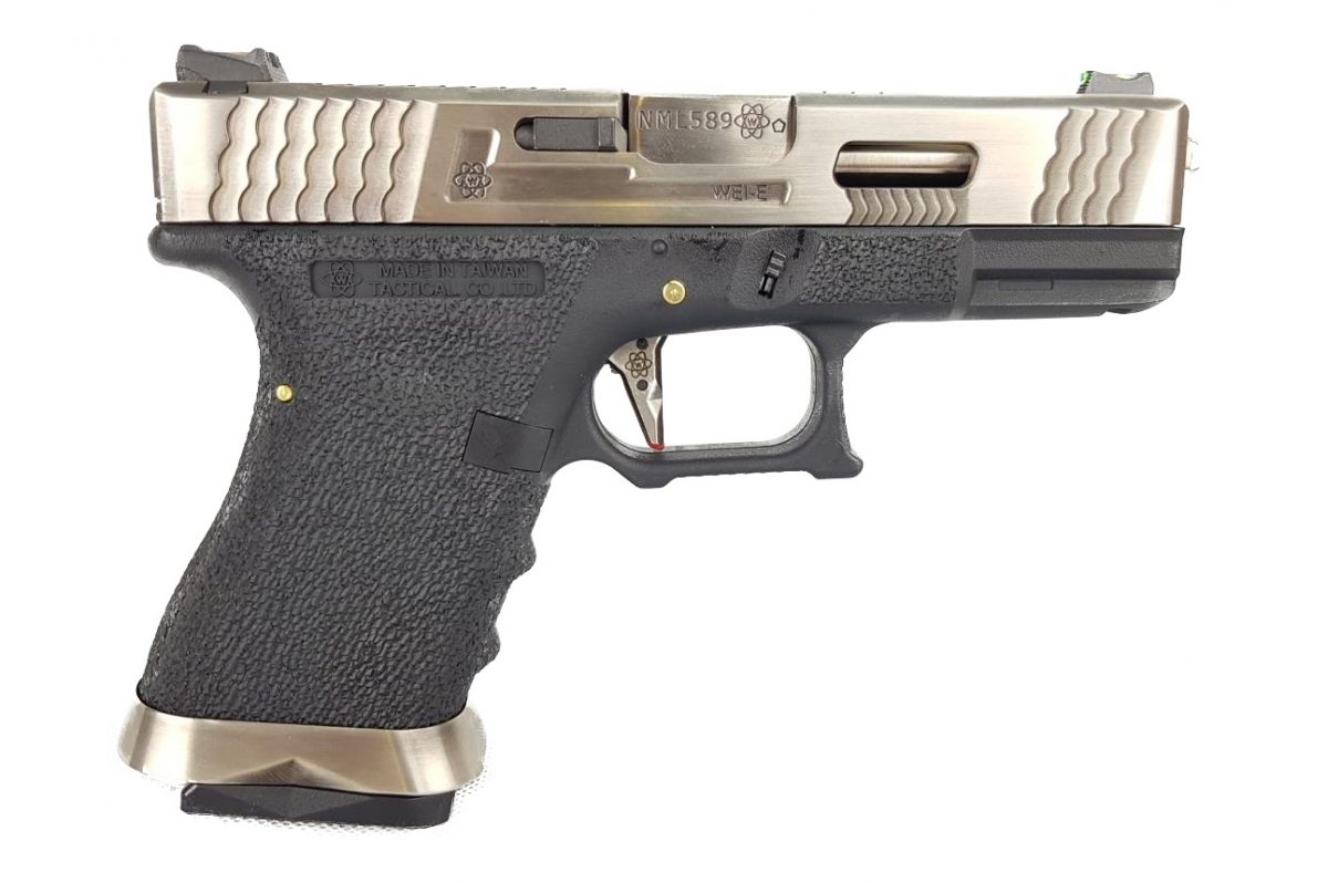 WE Force G19 GBB BK (Silver Slide and Silver Barrel) - Image 2