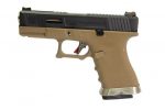 WE Force G19 GBB Tan (Black Slide and Silver Barrel)