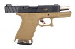 WE Force G19 GBB Tan (Black Slide and Silver Barrel) - Image 5