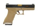 WE Force G18C GBB Tan (Black Slide and Gold Barrel) - Image 4