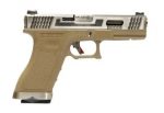 WE Force G18C GBB Tan (Silver Slide and Silver Barrel) - Image 2