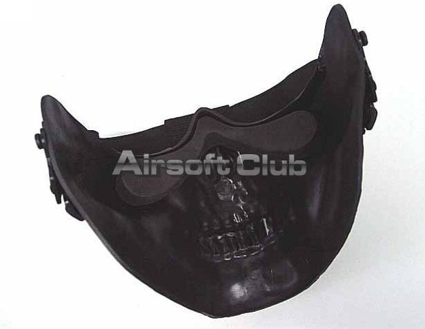 Skull Skeleton Half Face Protector Mask Black