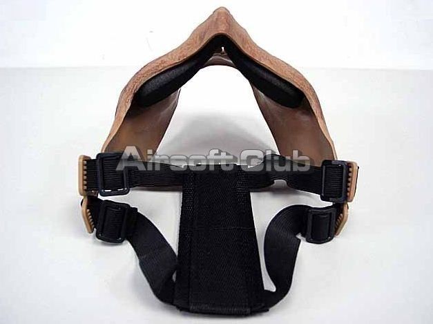 Skull Skeleton Half Face Protector Mask Brown
