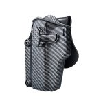 Per-Fit™ Multi fit Holster, fits 200+ guns丨CARBON FIBER Colored Body with Black Paddle  | LEFT HAND