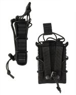 BLACK OPEN TOP FLEX MAGAZINE POUCH SINGLE - Image 2