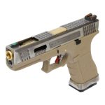 WE Force G17 GBB Tan (Silver Slide and Gold Barrel) - Image 3