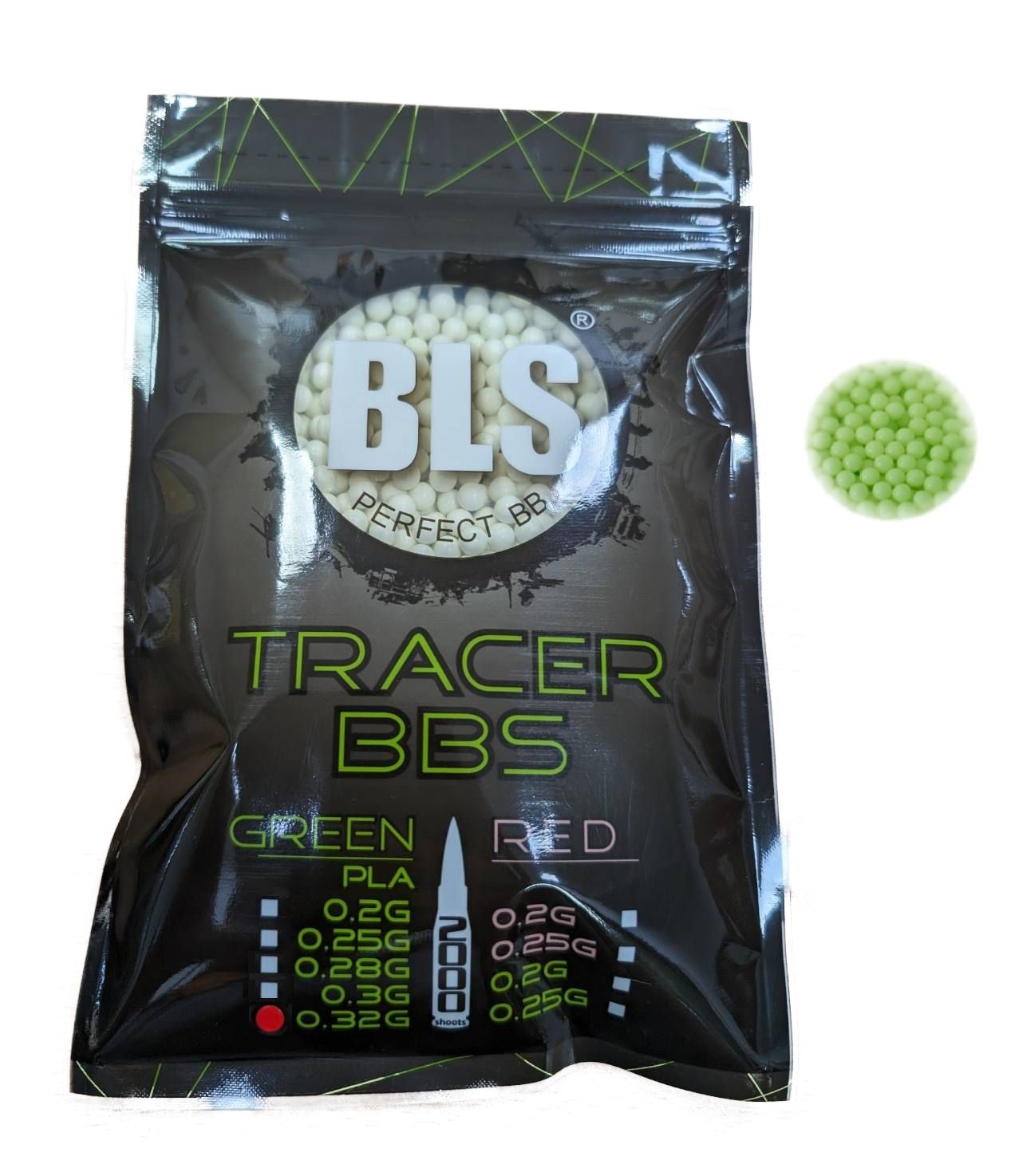 PLATR32-2000rd-Copy 0.32g Bio Precision BBs White 2000rds - Tracer - Image 1