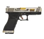WE Force G17 GBB BK (Silver Slide and Gold Barrel) - Image 3