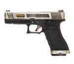 WE Force G17 GBB BK (Silver Slide and Gold Barrel)