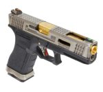 WE Force G17 GBB BK (Silver Slide and Gold Barrel) - Image 2